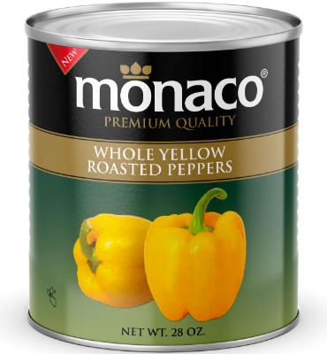 Whole Yellow Roasted peppers